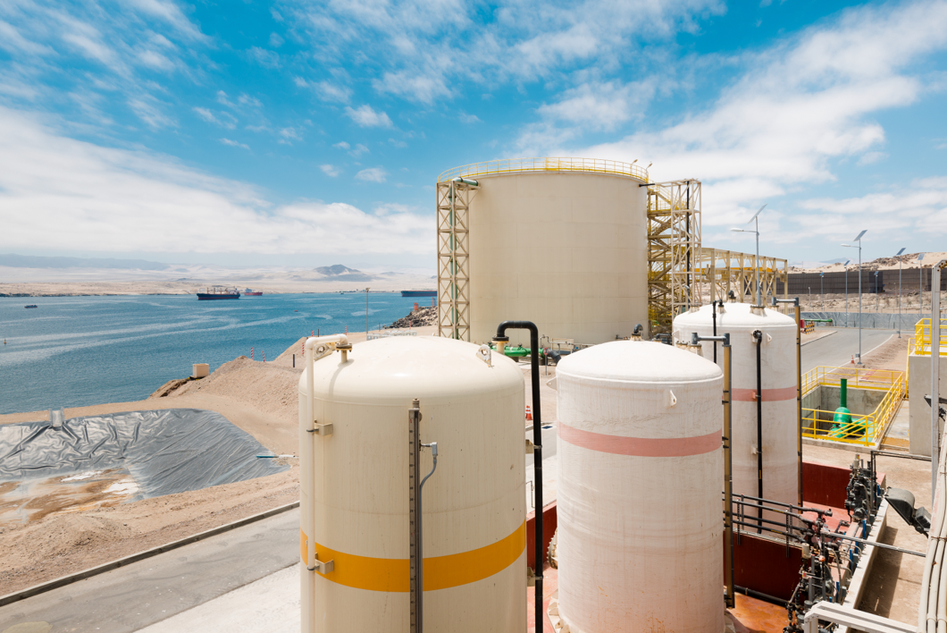 Desalination plants on the coast of the RSA